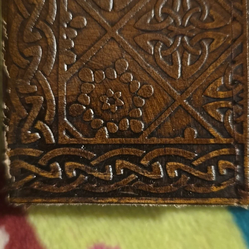 ♥️BUY 2 GET 1 FREE Earthbound Brown Embossed Clock Leather Journal